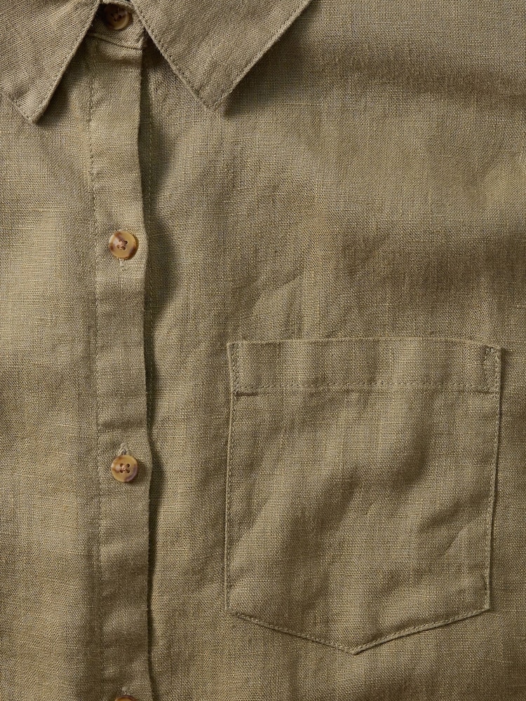 Athleta Green Retreat Linen Top - Image 5 of 5