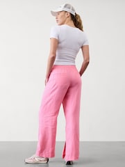 Athleta Pink Retreat Linen High Waisted Wide Leg trousers - Image 2 of 5