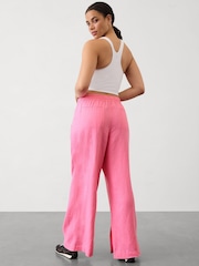 Athleta Pink Retreat Linen High Waisted Wide Leg trousers - Image 4 of 5