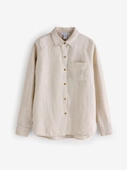 Athleta Beige Retreat Linen Shirts - Image 1 of 4