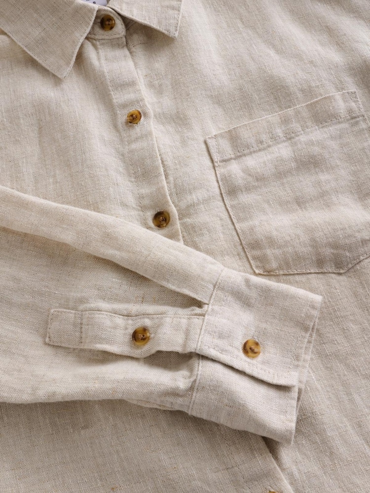 Athleta Beige Retreat Linen Shirts - Image 4 of 4