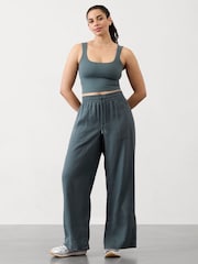 Athleta Grey Retreat Linen High Waisted Wide Leg trousers - Image 1 of 5