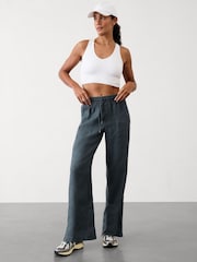 Athleta Grey Retreat Linen High Waisted Wide Leg trousers - Image 3 of 5