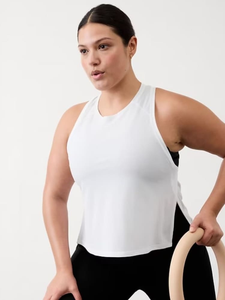 Athleta White Momentum Seamless Tank Top - Image 1 of 2 Athleta White Momentum Seamless Tank Top - Image 1 of 2