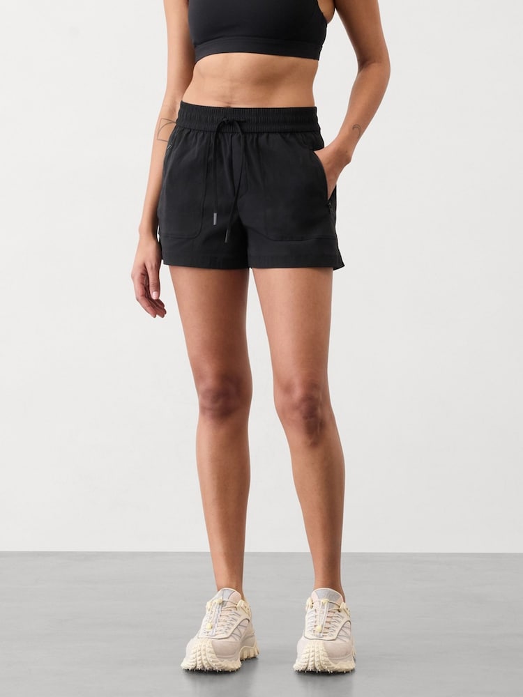 Athleta Black High Waisted Weekender Run Shorts - Image 1 of 1