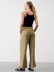Athleta Green Retreat Linen High Waisted Wide Leg trousers - Image 3 of 5