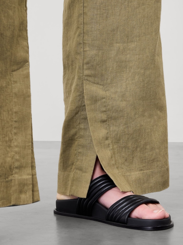 Athleta Green Retreat Linen High Waisted Wide Leg trousers - Image 5 of 5