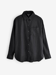 Athleta Black Retreat Linen Shirts - Image 1 of 4