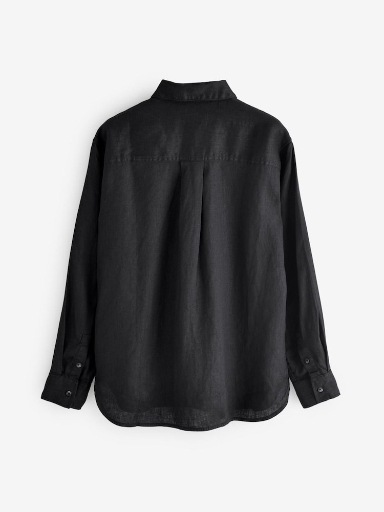 Athleta Black Retreat Linen Shirts - Image 2 of 4