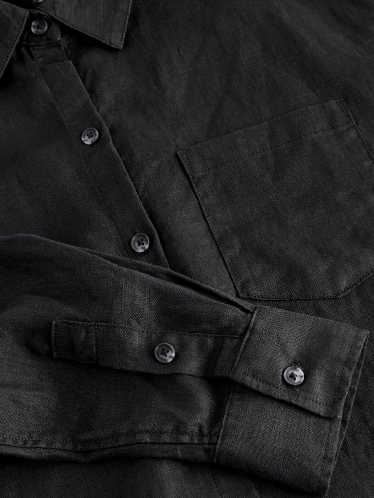 Athleta Black Retreat Linen Shirts - Image 4 of 4