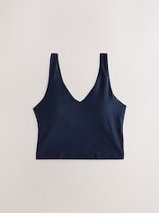 Athleta Navy Blue Transcend V-Neck Crop Bra A-C - Image 3 of 5