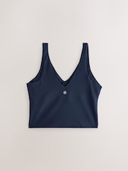 Athleta Navy Blue Transcend V-Neck Crop Bra A-C - Image 4 of 5