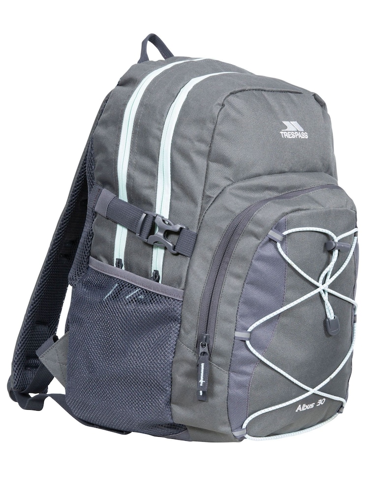 Trespass Grey Albus Casual Backpack - Image 2 of 4 Trespass Grey Albus Casual Backpack - Image 2 of 4