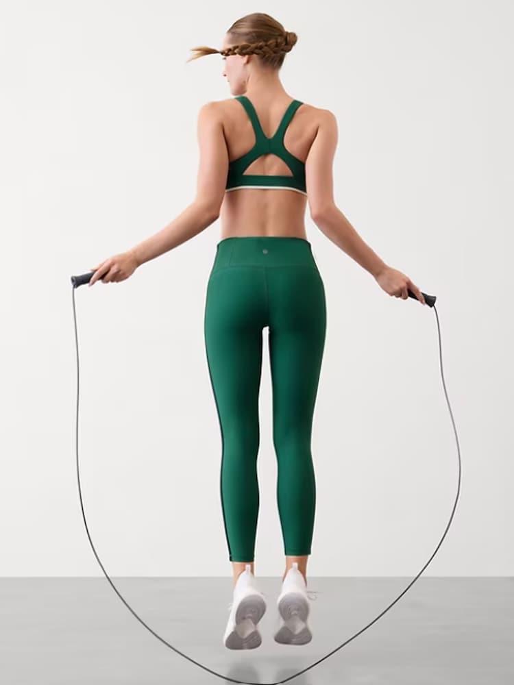 Athleta Green Interval High Waisted Side Stripe Legging - Image 2 of 2
