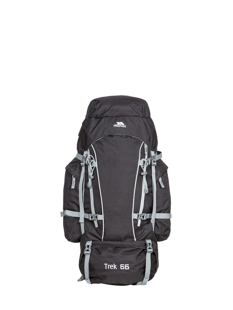 Trespass Grey Trek 66 Litres Rucksack - Image 1 of 7