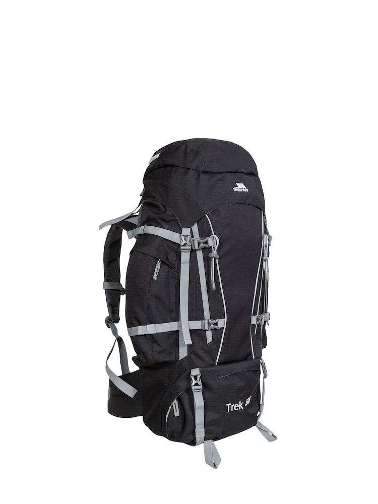 Trespass Grey Trek 66 Litres Rucksack - Image 2 of 7