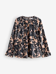Multi Printed Volume Sleeve Blouse - Image 1 of 1