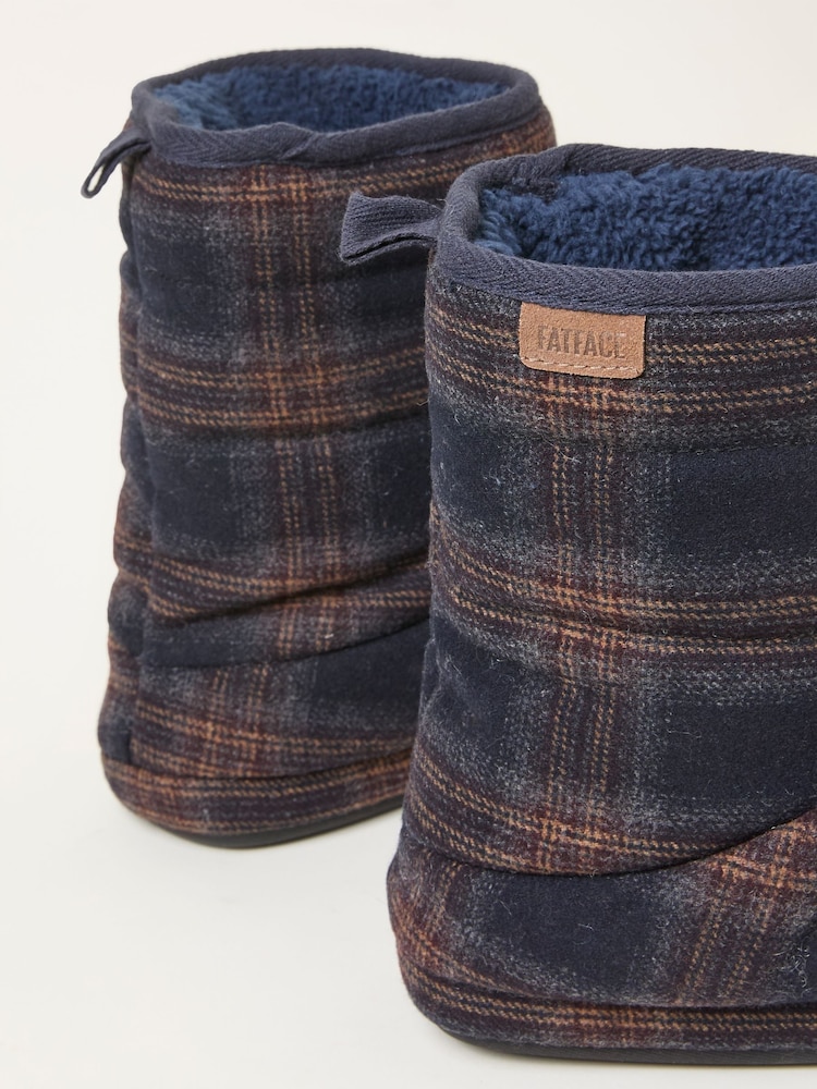 FatFace Sussex Navy Check Boot - Image 2 of 3 FatFace Sussex Navy Check Boot - Image 2 of 3