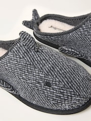 FatFace Savage Grey Shark Novelty Slipper - Image 2 of 3