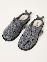 FatFace Savage Grey Shark Novelty Slipper - Image 3 of 3