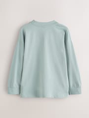 Baker by Ted Baker Khaki Green Stone Long Sleeve Graphic Print T-Shirts 3 Pack - Slika 4 iz 9