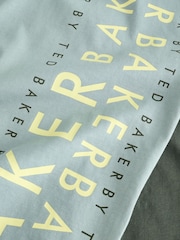 Baker by Ted Baker Khaki Green Stone Long Sleeve Graphic Print T-Shirts 3 Pack - Slika 8 iz 9