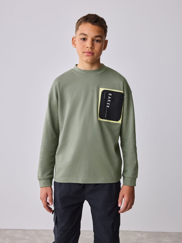 Baker by Ted Baker Long Sleeve Pocket T-Shirt - Image 1 of 9