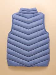 Joules Girls' Crofton Gilet Blue Showerproof Padded Gilet - Image 2 of 6