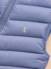 Joules Girls' Crofton Gilet Blue Showerproof Padded Gilet - Image 3 of 6