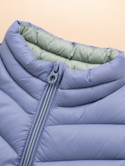 Joules Girls' Crofton Gilet Blue Showerproof Padded Gilet - Image 4 of 6
