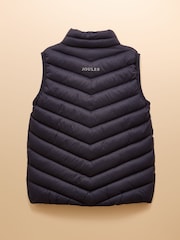 Joules Kids' Crofton Gilet Navy Blue Showerproof Padded Gilet - Image 2 of 6