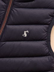 Joules Kids' Crofton Gilet Navy Blue Showerproof Padded Gilet - Image 4 of 6