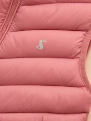 Joules Girls' Crofton Gilet Pink Showerproof Padded Gilet - Image 3 of 6