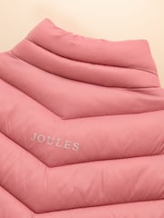 Joules Girls' Crofton Gilet Pink Showerproof Padded Gilet - Image 6 of 6