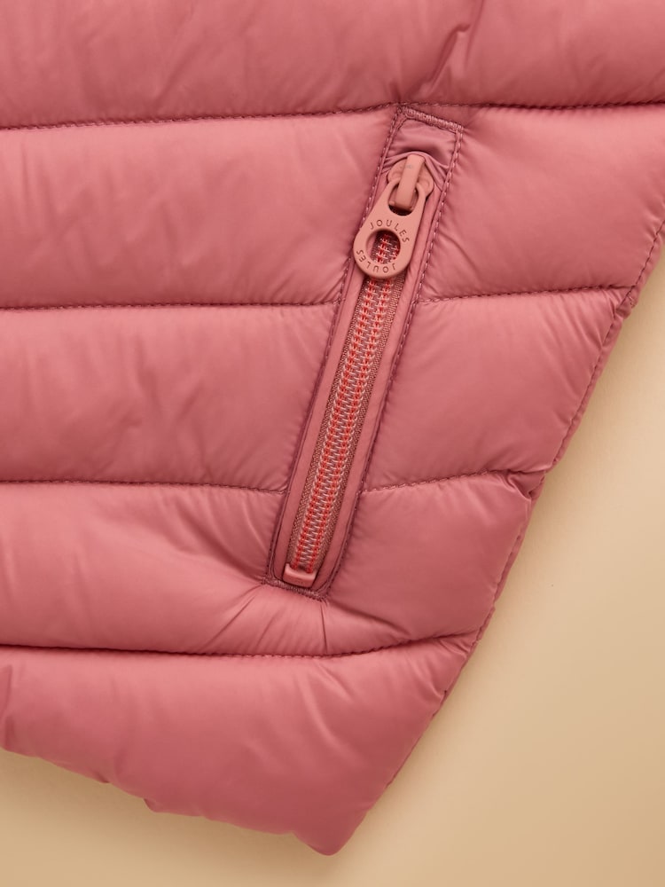 Rosa - Joules Crofton duschtät vadderad Gilets för Flickor - Bild 7 av 7