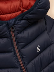 Joules Kids' Cairn Navy Showerproof Padded Coat - Image 3 of 5