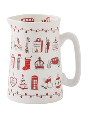 Victoria Eggs Red London Christmas 1/2 Pint Jug - Image 3 of 4
