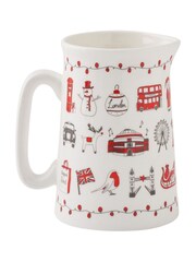 Victoria Eggs Red London Christmas 1/2 Pint Jug - Image 4 of 4