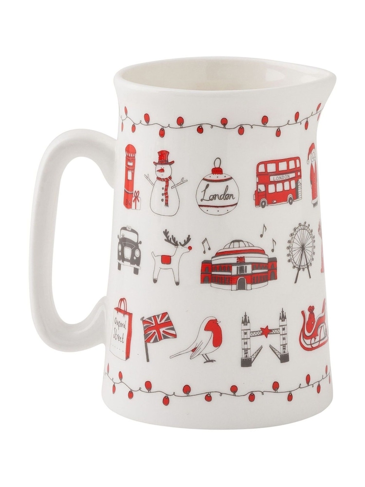 Victoria Eggs Red London Christmas 1/2 Pint Jug - Image 4 of 4
