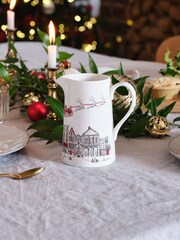 Victoria Eggs Red Santas sleigh 1/2 Pint Mug - Image 1 of 3