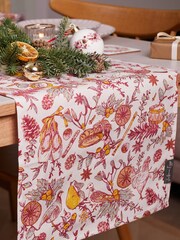 Victoria Eggs Red Twelve Days of Christmas Table Runner - Image 1 of 4