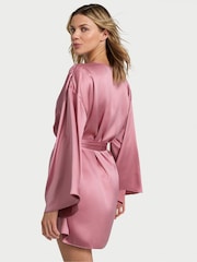 Victoria's Secret Dusk Mauve Pink Satin Short Robe - Image 2 of 2