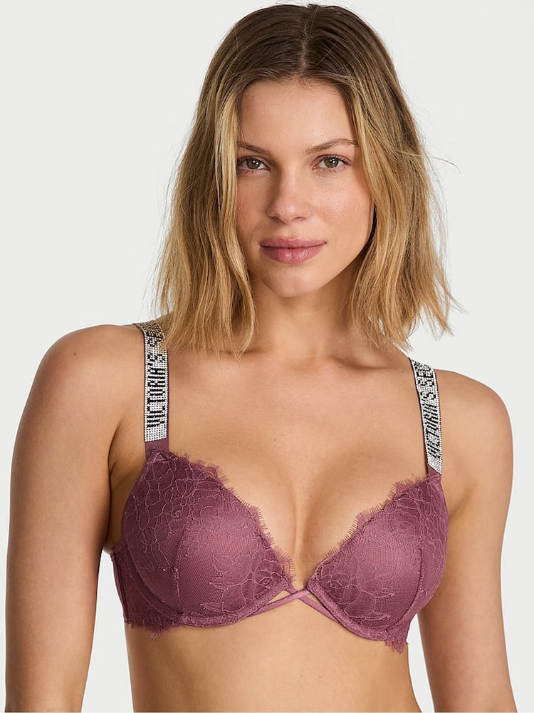 Victoria's Secret Purple Vapor Push Up Shine Strap Bra - Image 1 of 2