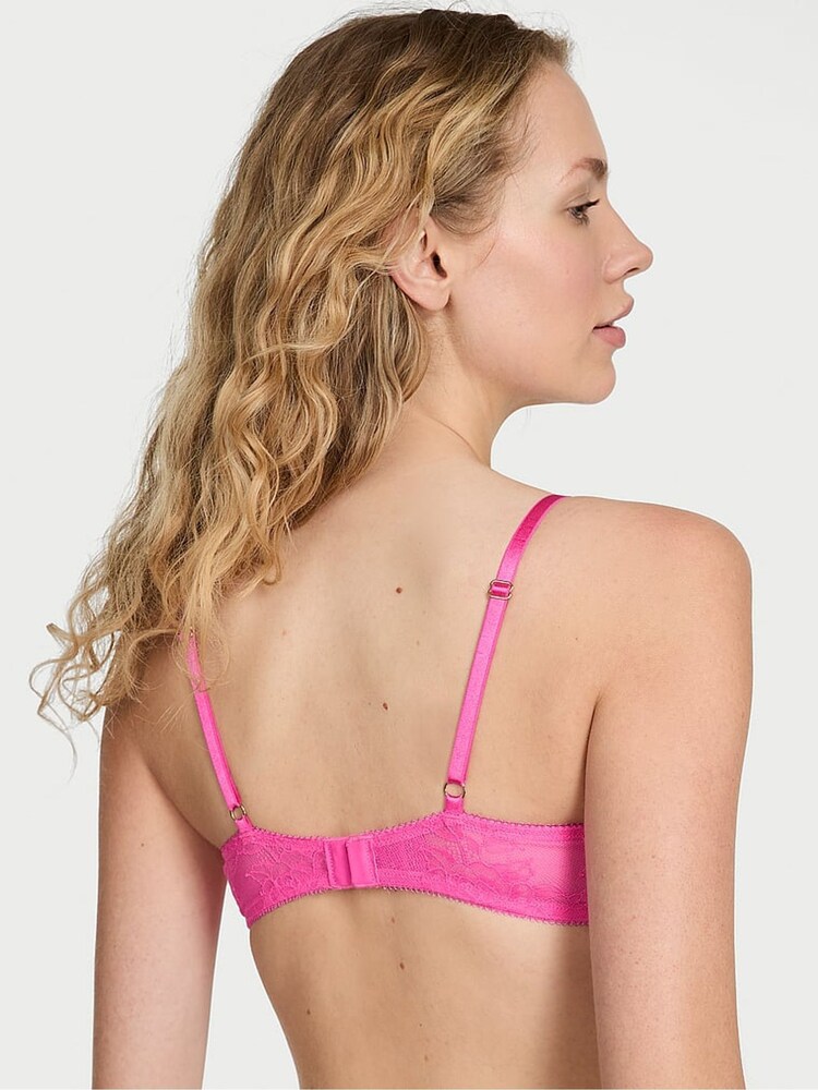 Victoria's Secret Ultra Pink Demi Rose Lace Unlined Bra - Image 2 of 2
