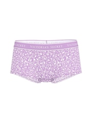 Victoria's Secret Scattered Floral Purple Short Knickers - Image 3 of 3