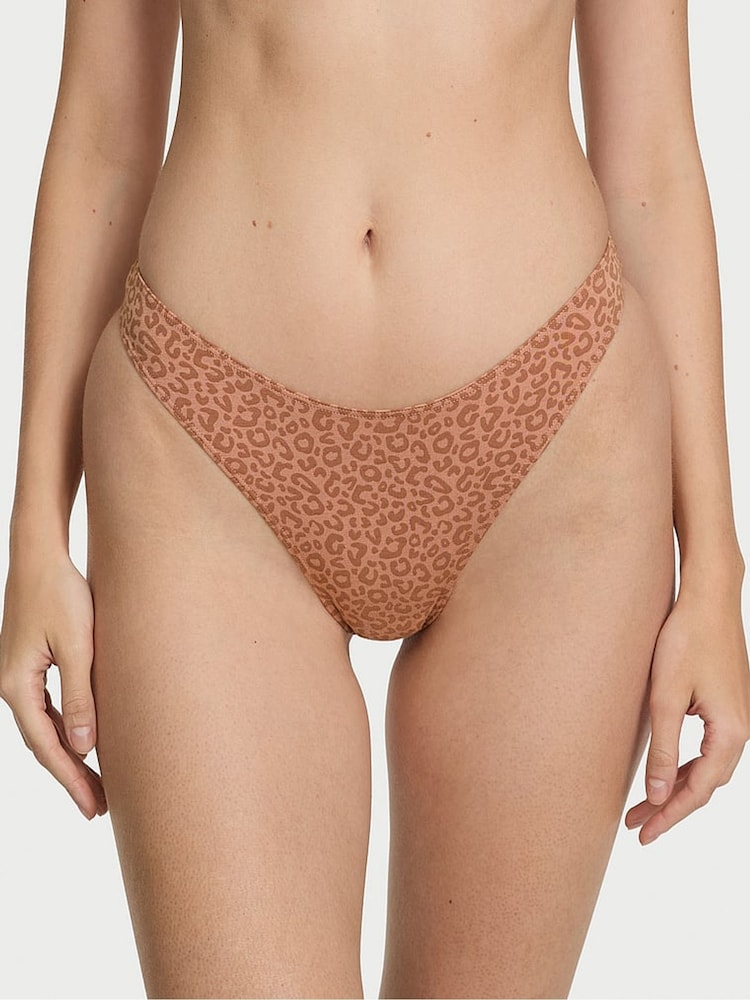 Victoria's Secret Leopard Nude Thong Knickers - Image 1 of 2