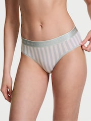 Victoria's Secret Grey Fog Stripe Hipster Knickers - Image 1 of 3