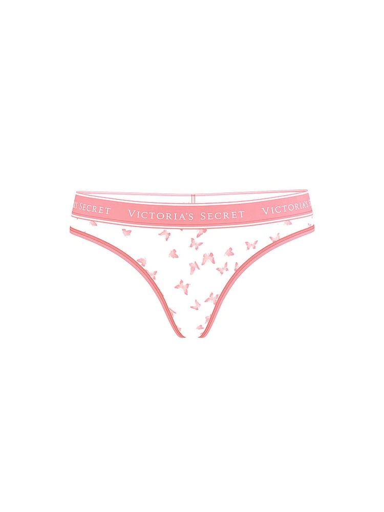 Victoria's Secret Rose Pink Butterflies Thong Knickers - Image 1 of 1