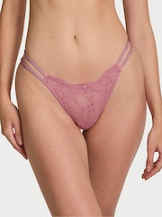 Victoria's Secret Dusk Mauve Pink Brazilian Twinkle Strap Knickers - Image 1 of 2