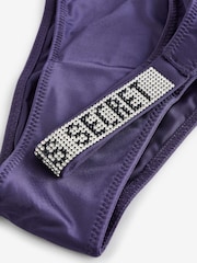 Victoria's Secret Valiant Purple Brazilian Shine Strap Knickers - Image 3 of 3